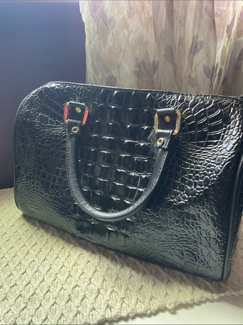 VTG JACO CROC EMBOSSED SATCHEL - Picture 3 of 14